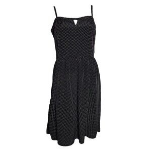 Old Navy Dress Womens Size 16 Black White Polka Dot Pullover Sleeveless